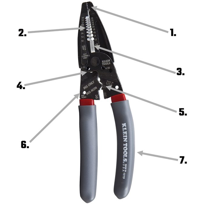 Wire stripper Wire stripper with labeled parts | Construction Pro Tips