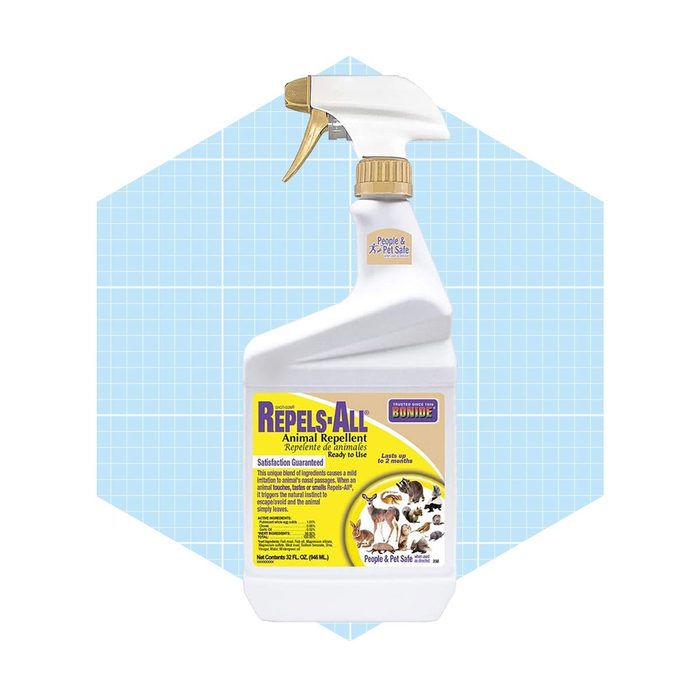 A spray bottle labeled 