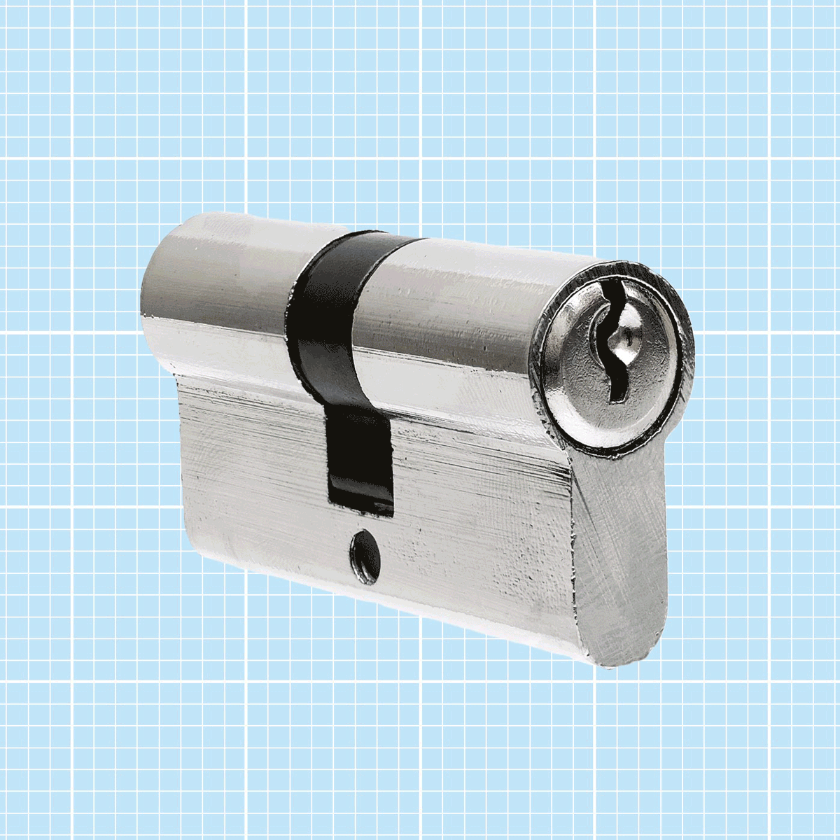 types of door locks on a blue grid background gif