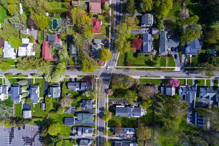 aerial view of neighbourhood