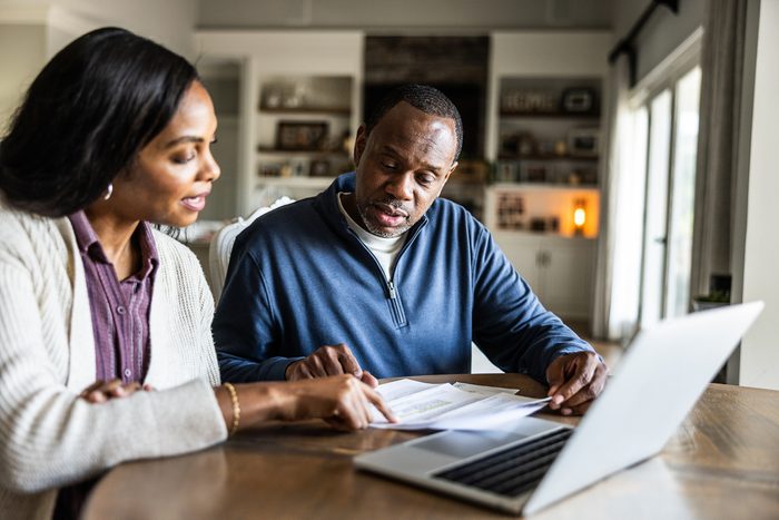 couple discussing budget