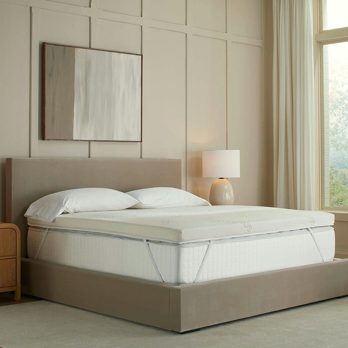 Graphite Memory Foam Mattress Toppe Via Saatva.com